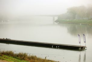 köd, ősz, időjárás, Szeged, Tisza, híd